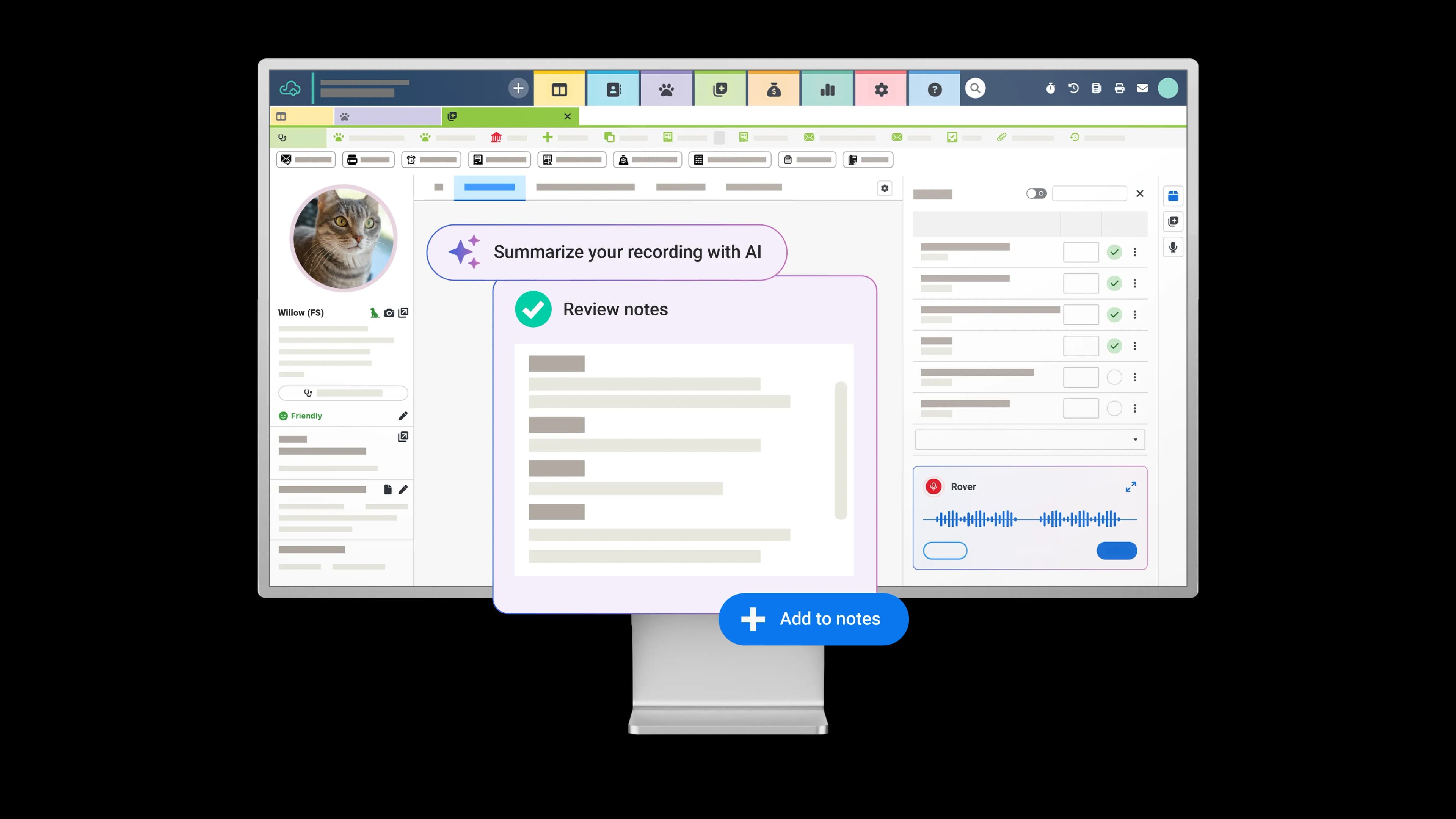 Illustration of automation in ezyVet.