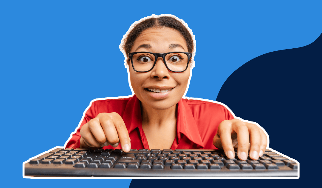 Woman typing on keyboard 1030x630